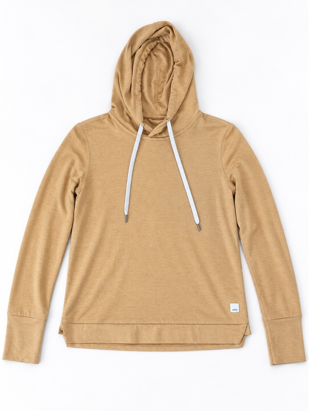 Vuori Halo Essential Hoodie Flax Heather Mustard XS